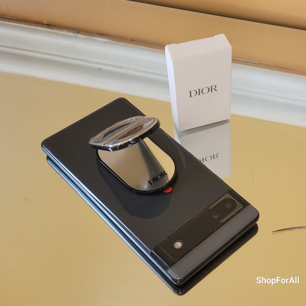 DIOR CD Smart Phone Pop Socket Phone Ring Mirror Stand Black/Silver Compact - Picture 16 of 16